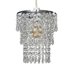 ValueLights Acrylic Droplets Silver Ceiling Pendant Droplets Shade - thumbnail 2