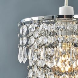 ValueLights Acrylic Droplets Silver Ceiling Pendant Droplets Shade - thumbnail 5