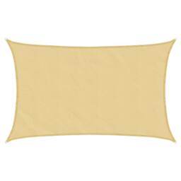 Berkfield Home Sun Shade Sail Sand 8x5 m 100% Polyester Oxford in Yellow - thumbnail 2