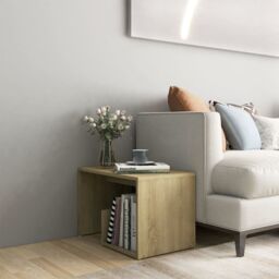 Berkfield Home Side Table Sonoma Oak 59x36x38 cm Engineered Wood in Brown - Size: 59 x 36 x 38 cm - thumbnail 1