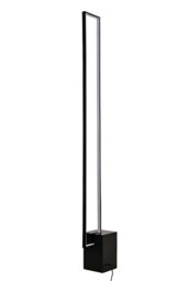 Living and Home Metal Rectangular LED Floor Lamp with Black Base - thumbnail 5