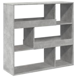 Berkfield Home Book Cabinet/Room Divider Concrete Grey 100x33x94.5 cm - thumbnail 6