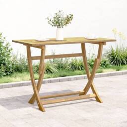 Berkfield Home Folding Garden Table 110x55x75 cm Solid Wood Acacia in Brown - Size: 110 x 55 x 75 cm - thumbnail 2