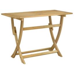 Berkfield Home Folding Garden Table 110x55x75 cm Solid Wood Acacia in Brown - Size: 110 x 55 x 75 cm - thumbnail 6