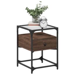 Berkfield Home Bedside Cabinets 2 pcs Brown Oak 40x40x55 cm Engineered Wood - Size: 40 x 40 x 55 cm - thumbnail 3