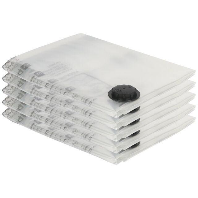 Harbour Housewares Vacuum Storage Bags - Extra-Large (90 x 120cm) - Black - Pack of 5 - Size: XL - image 1