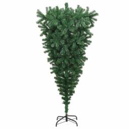 Berkfield Home Upside-down Artificial Pre-lit Christmas Tree with Ball Set in Green - thumbnail 6