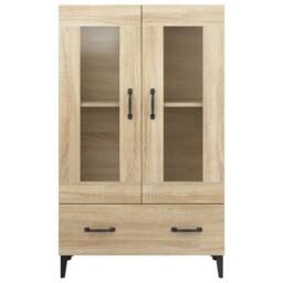 Berkfield Home Highboard Sonoma Oak 70x31x115 cm Engineered Wood in Brown - Size: 70 x 31 x 115 cm - thumbnail 6