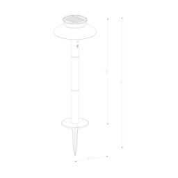 Nordlux Modern Outdoor Garden Post Black Metal SolarLed Light, IP44 - thumbnail 6