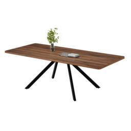 ModernLuxe Extendable dining table 160-240cm for 6-10 people with metal legs in Walnut - thumbnail 7