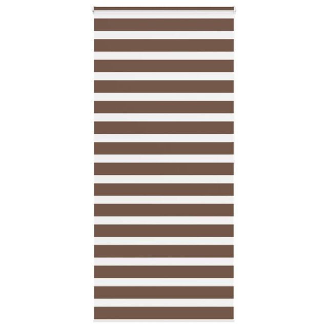 Berkfield Home Zebra Blind Brown 95x200 cm Fabric Width 90.9 cm Polyester - image 1