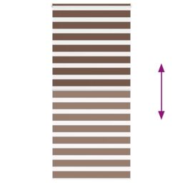 Berkfield Home Zebra Blind Brown 95x200 cm Fabric Width 90.9 cm Polyester - thumbnail 5