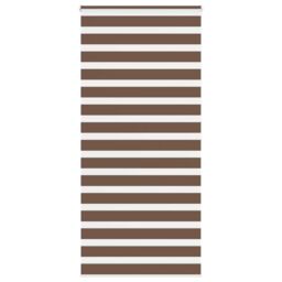 Berkfield Home Zebra Blind Brown 95x200 cm Fabric Width 90.9 cm Polyester - thumbnail 1