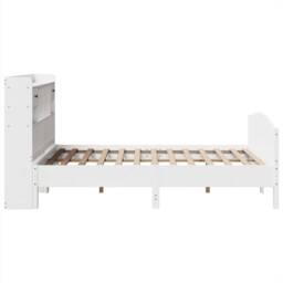 Berkfield Home Decorative Bookcase Bed without Mattress White 140x200cm Solid Wo - Size: 140x200 cm - thumbnail 5