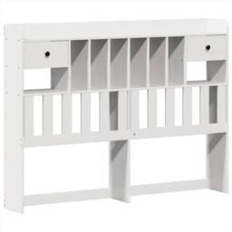 Berkfield Home Decorative Bookcase Bed without Mattress White 140x200cm Solid Wo - Size: 140x200 cm - thumbnail 7