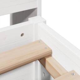 Berkfield Home Decorative Bookcase Bed without Mattress White 140x200cm Solid Wo - Size: 140x200 cm - thumbnail 9