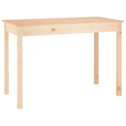 Berkfield Home Dining Table 110x55x75 cm Solid Wood Pine in Light Tan - Size: 110 x 55 x 75 cm