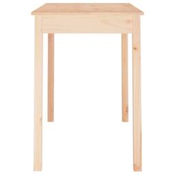Berkfield Home Dining Table 110x55x75 cm Solid Wood Pine in Light Tan - Size: 110 x 55 x 75 cm - thumbnail 4