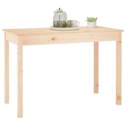 Berkfield Home Dining Table 110x55x75 cm Solid Wood Pine in Light Tan - Size: 110 x 55 x 75 cm - thumbnail 6