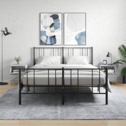 Berkfield Home Modern Bedside Cabinets 2 pcs Concrete Grey 40x35x50 cm Engineere - Size: 40 x 35 x 50 cm - thumbnail 2