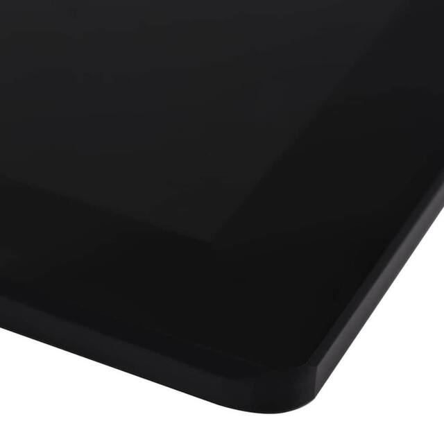 Berkfield Home Table Top Tempered Glass Square 700x700 mm in Black - image 1