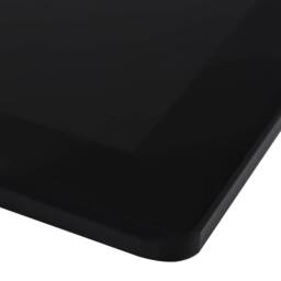 Berkfield Home Table Top Tempered Glass Square 700x700 mm in Black - thumbnail 1