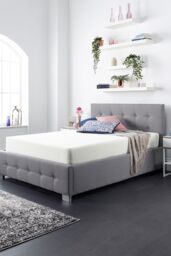 Aspire End Lift Ottoman Storage Bed, Grey Linen - Size: Double - thumbnail 3