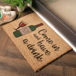 Artsy Mats Come In & Have A Drink Doormat (60 x 40cm) in Brown - Size: 40 cm x 60 cm - thumbnail 2