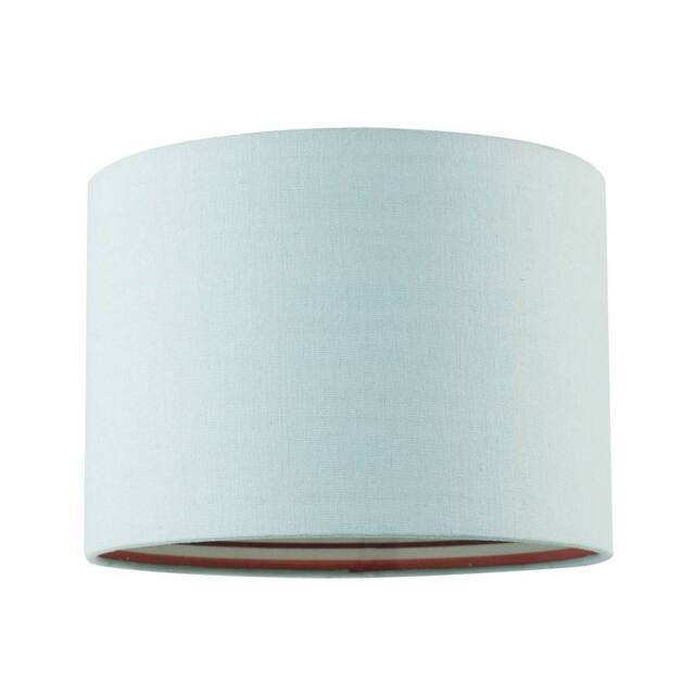 Happy Homewares Pale Duck Egg Linen Shade with Vibrant Colourful Inner Aztec Design in Duck Egg Blue - Size: 10 inches - image 1