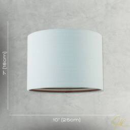 Happy Homewares Pale Duck Egg Linen Shade with Vibrant Colourful Inner Aztec Design in Duck Egg Blue - Size: 10 inches - thumbnail 7
