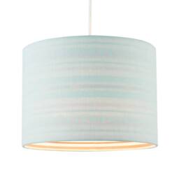 Happy Homewares Pale Duck Egg Linen Shade with Vibrant Colourful Inner Aztec Design in Duck Egg Blue - Size: 10 inches - thumbnail 2