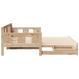 Berkfield Home Daybed with Trundle & Drawers without Mattress 90x190 cm Single in Brown - thumbnail 6