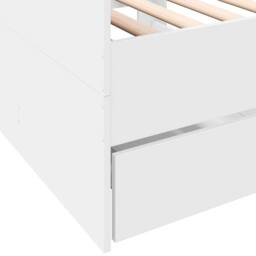 Berkfield Home Daybed with Drawers without Mattress White 75x190 cm Small Single - thumbnail 7
