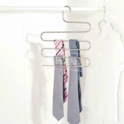 SPETLEK Clothes Pants Trouser Coat Hanger Multi Layer Storage Rack in Silver - Size: Large - thumbnail 3