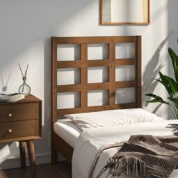 Berkfield Home Bed Headboard Honey Brown 80.5x4x100 cm Solid Wood Pine - thumbnail 4