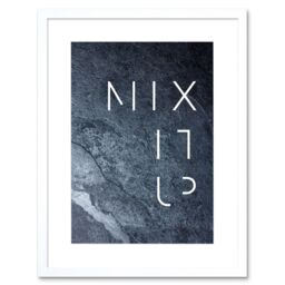 "Artery8 Wall Art Print Slate Kitchen Mix It Up Art Framed 9x7 inch in White - Size: W7"" x H9""" - thumbnail 1