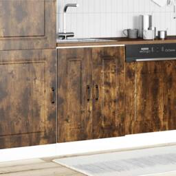 Berkfield Home Sink Base Cabinet Kalmar Smoked Oak 60x46x81.5 cm Engineered Wood in Brown - thumbnail 3