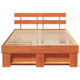 Berkfield Home with Drawer with Headboard with Storage Wax brown 120 x 200 cm So - thumbnail 8