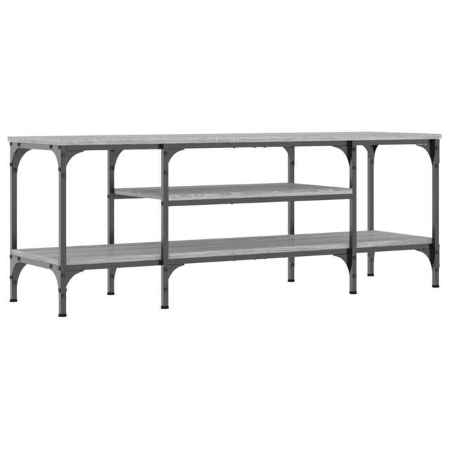 Berkfield Home TV Cabinet Grey Sonoma 121x35x45 cm Engineered Wood&Iron - Size: 121 x 35 x 45 cm - image 1