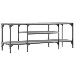 Berkfield Home TV Cabinet Grey Sonoma 121x35x45 cm Engineered Wood&Iron - Size: 121 x 35 x 45 cm - thumbnail 6