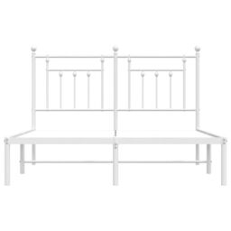 Berkfield Home Metal Bed Frame with Headboard White 140x200 cm - thumbnail 6