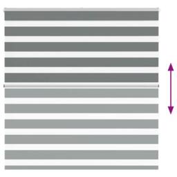 Berkfield Home Zebra Blind Dark Grey 140x150 cm Fabric Width 135.9 cm Polyester - thumbnail 5