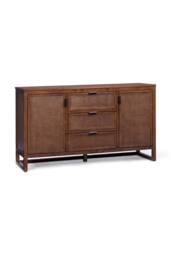 Teamson Home Hatteras Wooden Sideboard 3 Drawers 2 Doors in Walnut - thumbnail 1