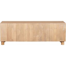 IH Design Ajmer Solid Wood Large Low Board Tv Cabinet in Brown - thumbnail 3