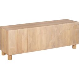 IH Design Ajmer Solid Wood Large Low Board Tv Cabinet in Brown - thumbnail 4