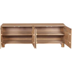 IH Design Ajmer Solid Wood Large Low Board Tv Cabinet in Brown - thumbnail 5