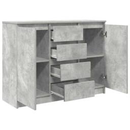 Berkfield Home Sideboard with Drawers Concrete Grey 100.5x35x76 cm Engineered Wood - thumbnail 5
