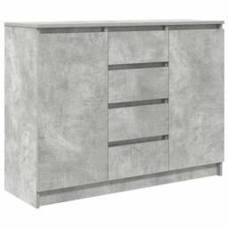 Berkfield Home Sideboard with Drawers Concrete Grey 100.5x35x76 cm Engineered Wood - thumbnail 1