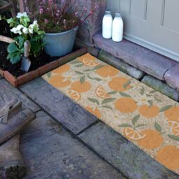 Artsy Mats Orange Pattern Coir Doormat (120 x 40cm) in Brown - Size: 40 cm x 120 cm - thumbnail 3