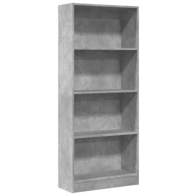 Berkfield Home Bookcase Concrete Grey 60x24x143 cm Engineered Wood - Size: 60 x 24 x 143 cm - image 1